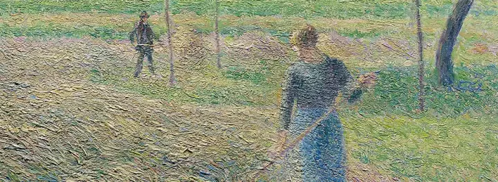 Painting of farmers in a field